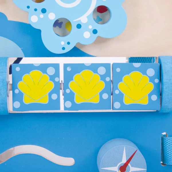 Montessori didaktička ploča za bebe s ribama, cvijetom i šarenim elementima
