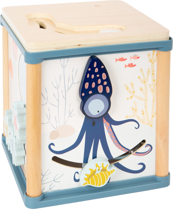 Didaktička kocka Podvodni svijet s motoričkom petljom, labirintom i morskim motivima