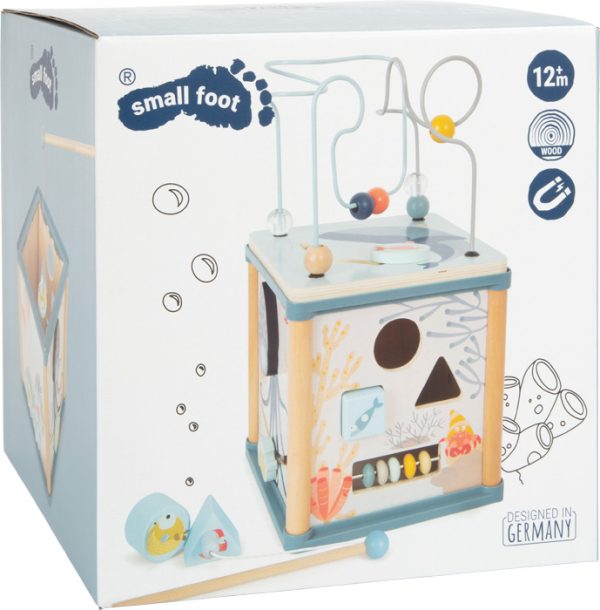 Didaktička kocka Podvodni svijet s motoričkom petljom, labirintom i morskim motivima