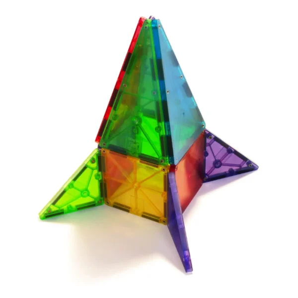 Raketa izrađena od šarenih magnetnih pločica Magna-Tiles 32 komada